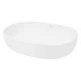 LuxeBath Waschbecken Keramik 600 x 420 x 145 mm oval, Weiß,...