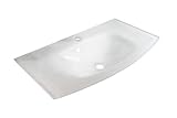 FACKELMANN Waschbecken Lugano/Waschtisch aus Glas/Maße (B x H x T): ca. 80...