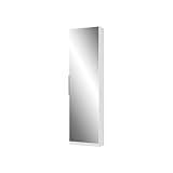 FORTE Calma Schuhschrank mit 1 Spiegeltür, Holzwerkstoff, Weiß, 180 x 50...