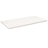 QINXIXINAIXI Tischplatte Weiß 110x55x2,5 cm Massivholz Kiefer Rechteckig...