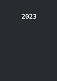 2023: Wochenplaner - DIN A5 - BLACK - eine Woche pro Doppelseite -...