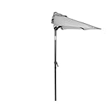 BUTLERS Halbrunder Sonnenschirm (185 x 95 cm) Schirmstange Ø 38 mm...