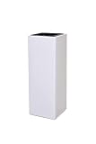 Einzel Zink Blumenkübel Pflanzkübel 'Block' 65 cm, Weiß, inkl. Einsatz