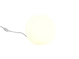 Kleine Glaskugel Tischleuchte Weiß Ø 20cm