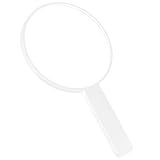 Cabilock Reise Handspiegel Rund mit Griff Weiß Kompaktspiegel für Make Up...