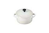 Le Creuset Mini-Cocotte aus Steinzeug, 250 ml, 10 x 5 cm, Meringue,...