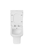 Creavit WC Standtoilette | Duowasserspülung 4L | Wandnah + Softclose...