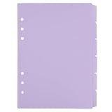 SUPERFINDINGS 2 Sets 12 Blatt A5 Index Binder Trennblätter Lila Kunststoff...