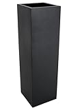 VIVANNO Pflanzkübel Blumenkübel Übertopf Säule Fiberglas Anthrazit...