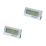 Alipis 2 Stck. Temperatur Wecker Digital Uhren Geräuscharme Uhr....