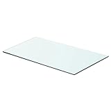 vidaXL Glasboden Glasscheibe Glasplatte für Glasregal Transparent 60 cm x...