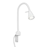 BRILONER - LED Leselampe mit Schalter am Gehäuse, schwenkbar, GU10 4,7W,...