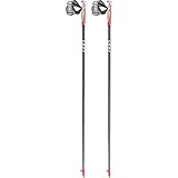 LEKI Flash Carbon Walking Stöcke Dunkelanthrazit/Neonrot 125 cm