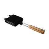 Sandwich Maker Pfanne, Gusseisen Doppelseitig Waffel Hot Sandwich Press...