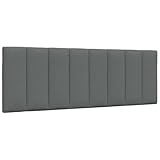vidaXL Kopfteil-Kissen Hanko Dunkelgrau 140 cm Stoff, Kopfteilkissen,...
