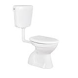 Komplettset Stand WC Abgang Boden Senkrecht Tiefspüler + Deckel +...
