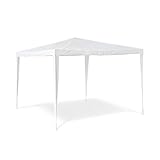Relaxdays Pavillon Zelt HBT: 2,5 x 3 x 3 m Gartenpavillon mit quadratischer...