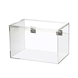 TOLIDA Transparente Karteikarte Aufbewahrungsbox aus Acryl mit 3mm...