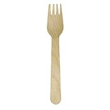 PANGHUBO Einweg-Holzgabeln, Mini-Holzbesteck-Set, 16 cm, umweltfreundlich,...