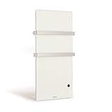 CREATE / WARM Towel Crystal/Elektrischer Badheizkörper Weiß aus 1cm Glas...