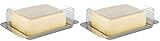 APS 63 Kühlschrank-Butterdose – hochwertiger Edelstahl Butter Behälter...