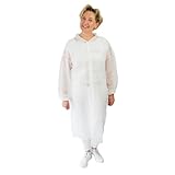 5x ARNOMED PP-Schutzkittel Weiß, Schutzkittel Einweg XL 145x115cm, Einmal...