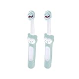 MAM Baby's Brush im 2er-Set, Baby Zahnbürste mit kurzem Griff zum...