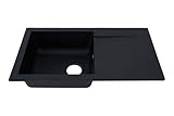 Respekta Denver Mineralite-Verbundstoffspüle in Schwarz / 1 Becken...