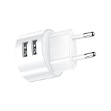 Leloco USB Steckdosenadapter - USB Netzteil Flach 2 Ports Mehrfach...