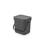 Brabantia Sort & Go Lebensmittelabfalleimer (3L / grau), kleiner...