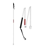 HURRISE Faltbarer Gehstock, 127 cm Gehstock Klappbar Für Sehbehinderte,...