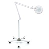 LED Lupenleuchte Kosmetik mit Standfuß, Lupenlampe Lupe mit Licht,...