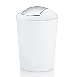 kela Schwingdeckeleimer weiss, Kosmetikeimer 5l mit Schwingdeckel,...