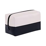 Reise-Kosmetiktasche, farbblockierende PU-Ledertasche, wasserdicht, große...