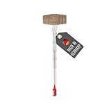 Lantelme Weinthermometer Glas mit Holz Fassgriff Temperaturanzeige 0°C bis...