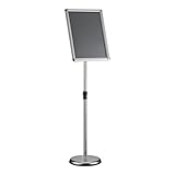 Wiltec Präsentationsständer höhenverstellbar 88-138 cm, Infoständer...