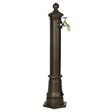 Wasserzapfstelle für Garten Wasserzapfsäule Antik-Stil Braun 80 cm...