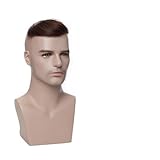 Perücke, Herren-Toupet mit V-Form vorne, Echthaar, Haaransatz, 3,8 x 17,8...