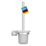Edelstahl Toilettenbürste WC-Bürste Klobürste mit verchromten Halter und...