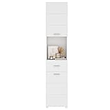 FOREHILL Badezimmerschrank, Badschrank, schmaler Badezimmer Hochschrank mit...
