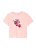 VERTBAUDET T-Shirt mit Pailletten für Mädchen, bonbon-rosa, 10 Jahre