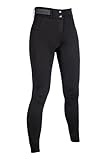 HKM Hailey Mädchen Reithose aus Silikon, Vollbesatzreithose, Schwarz, 9/11...