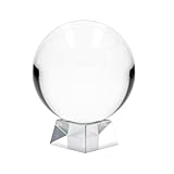 Intirilife Glaskugel mit Ständer in KRISTALL KLAR 130 mm – Kristallkugel...