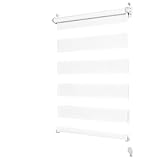 XINAR Doppelrollo Klemmfix 50x220cm lichtdurchlässig Blickdicht...