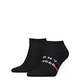 Tommy Hilfiger Herren Sneaker Socken, Schwarz, 43/46 (2er Pack)