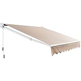 COSTWAY Gelenkarmmarkise Markise, 300 x 250cm Terrassenmarkise mit...