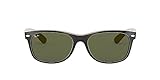 Ray-Ban Damen New Wayfarer Sonnenbrille, Mehrfarbig (Schwarz/Beige), 55 mm...
