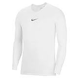 Nike Herren Dri-fit Park første lag Longsleeve, White/Cool Grey, S EU