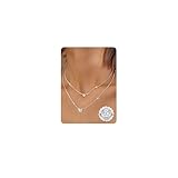 ORAZIO Kette Silber 925 Damen Halskette Herz Zirkon Schmetterling Kette...