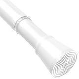 BSYXLSX Gardinenstange ohne Bohren Weiß 71-155 cm – Ø 25 mm 1 Stück...